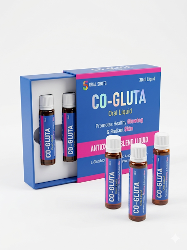 CO-GLUTA Oral Whitening Shots (5 x 30ml Liquid Amps) – Premium L-Glutathione Skin Brightening & Antioxidant Blend