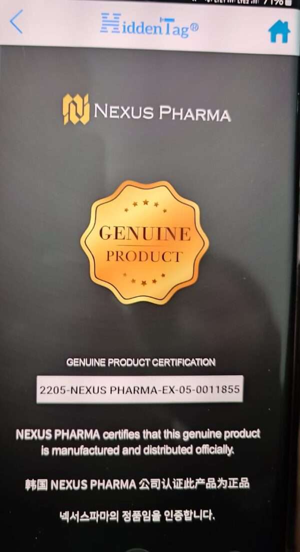 Glutanex 1200mg NEXUS PHARMA Whitening Injections | Korean Formula | 10 Sessions