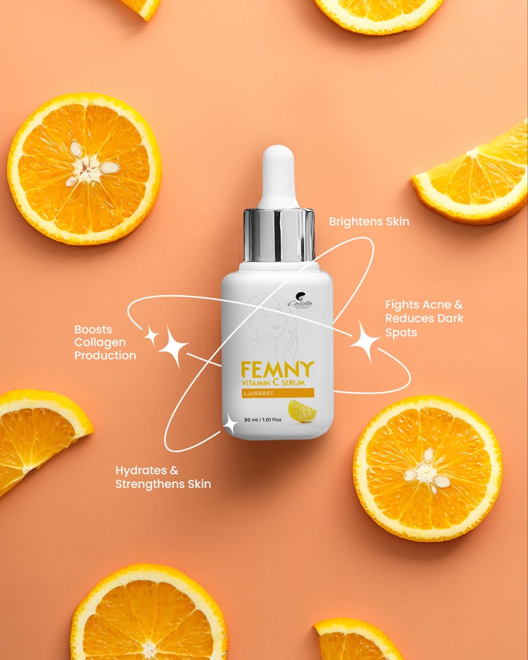 Femny Vitamin C Serum + Soap – Advanced Brightening & Anti-Aging Formula (30ml)