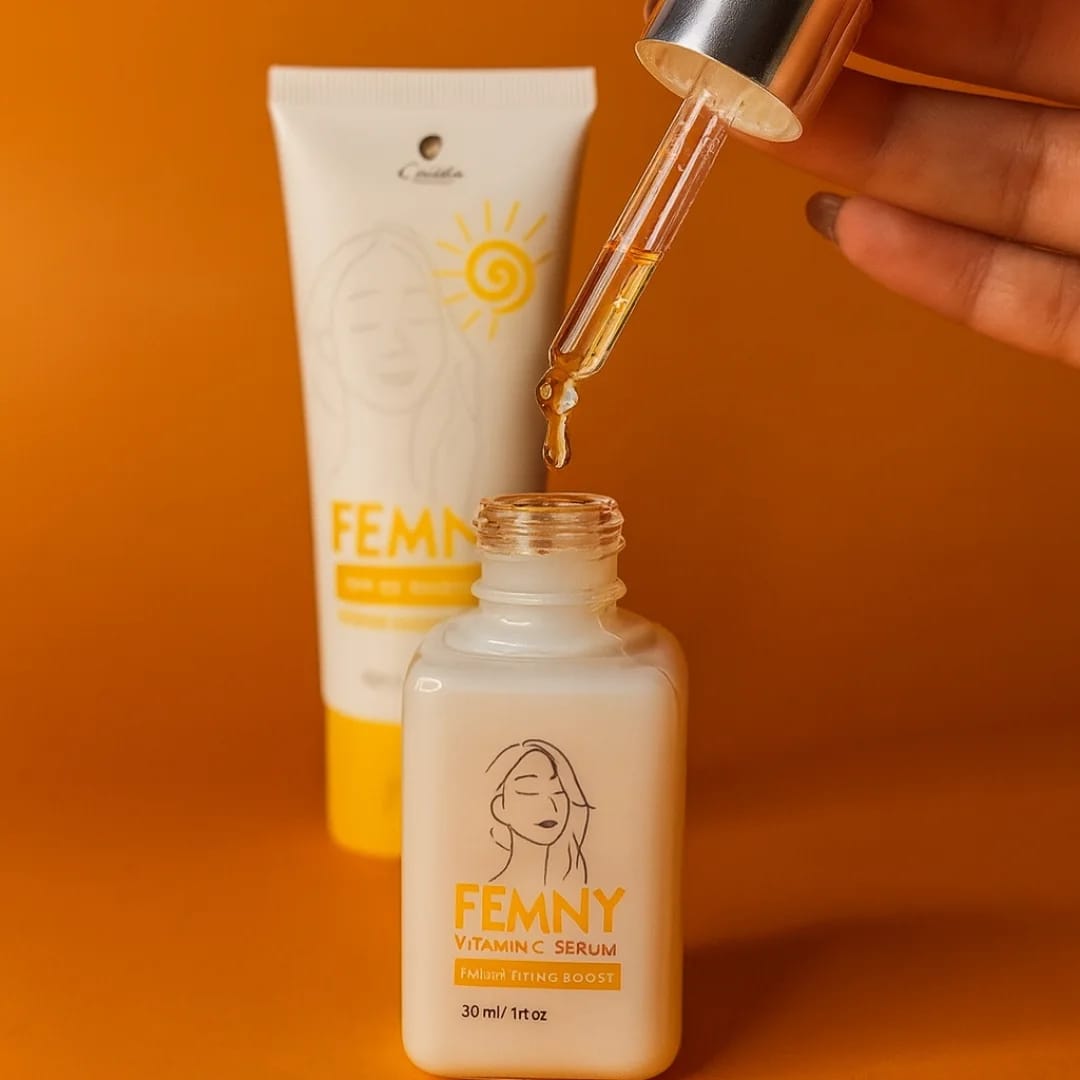 Femny Vitamin C Serum + Soap – Advanced Brightening & Anti-Aging Formula (30ml)