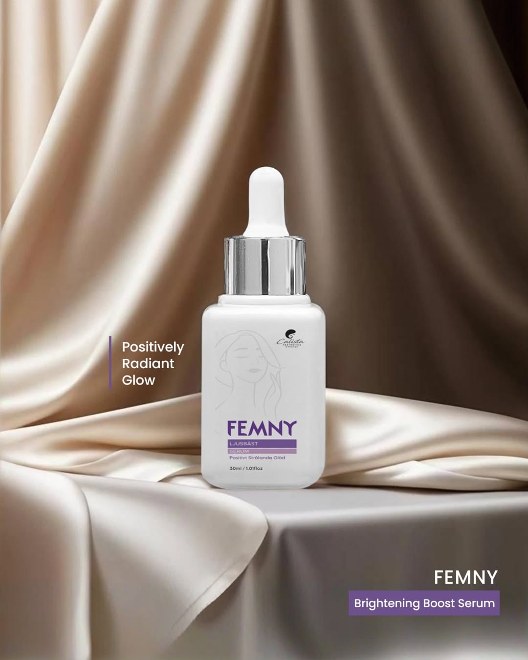 FEMNY Brightening Boost Serum – Advanced Radiant Glow Formula (30ml) + Soap
