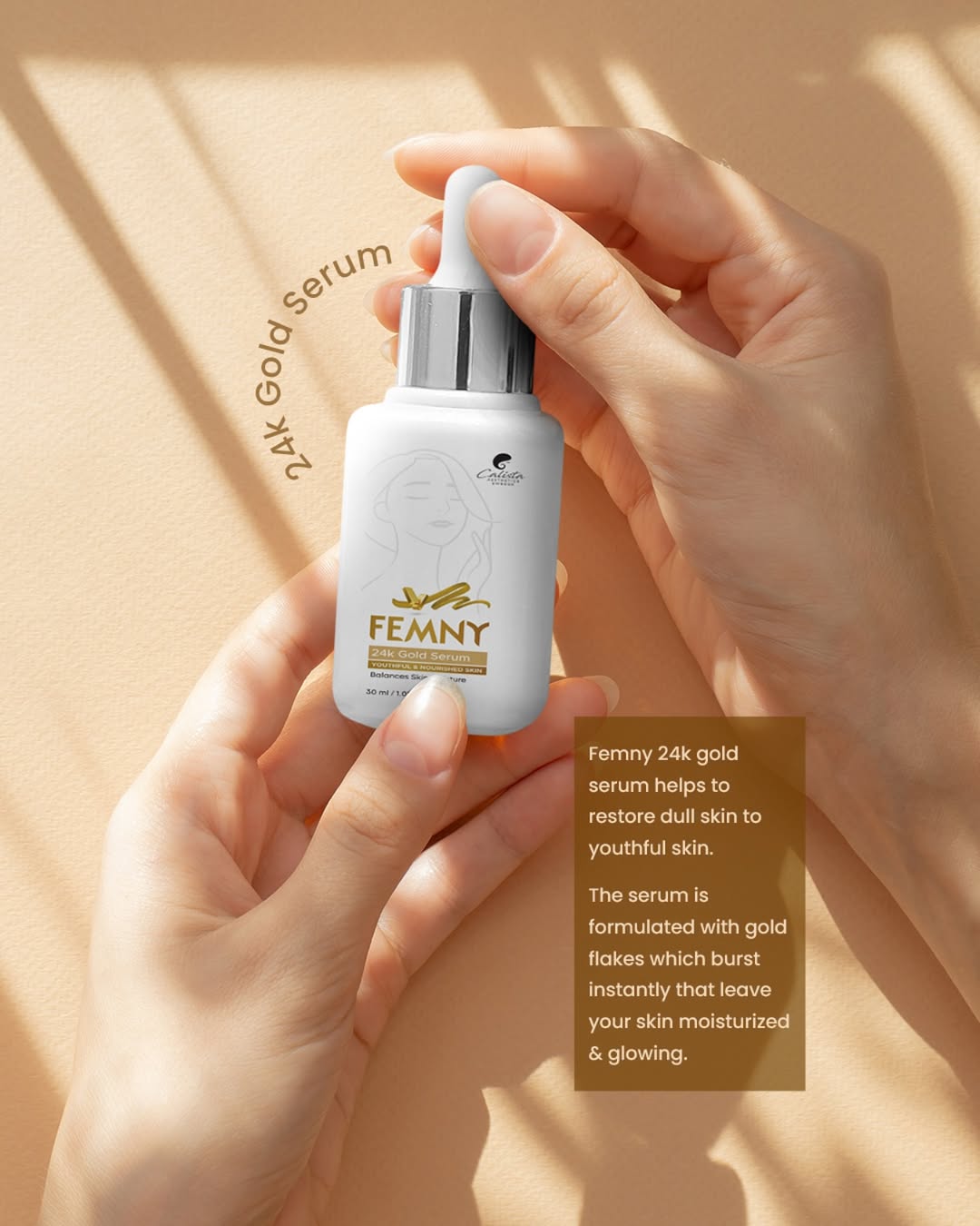 Femny 24K Gold Serum by Derma Essence – Luxury Glow & Anti-Aging Therapy (30ml)