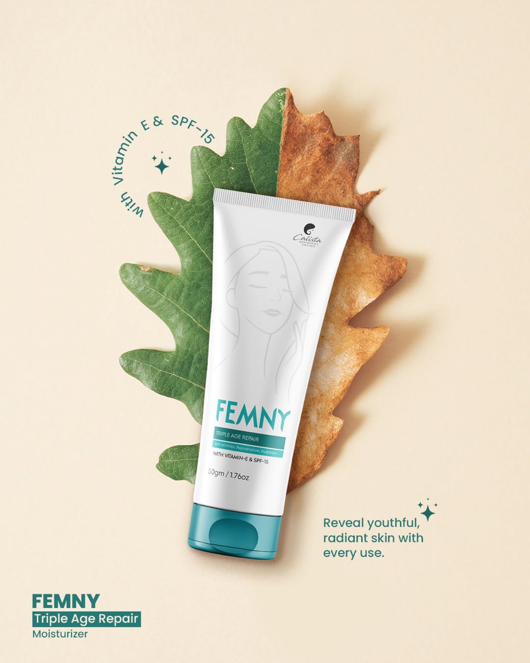 FEMNY Triple Age Repair Moisturizer – Anti-Wrinkle & Rejuvenation Cream - With Vitamin E & SPF 15 (50gm)