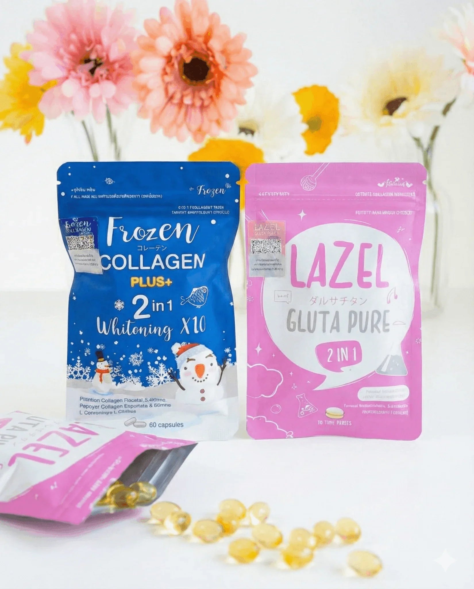Frozen Collagen x Lazel Gluta Pure - Derma Essence
