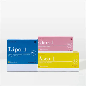 Gluta 1 Snow White with Lipo 1 and Asco 1 Skin Whitening Injections - Made In Korea - Derma Essence