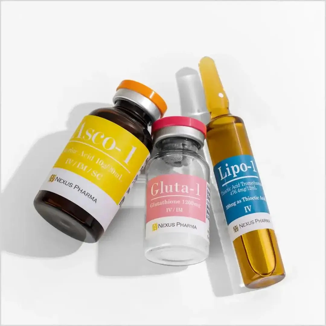 Gluta 1 Snow White with Lipo 1 and Asco 1 Skin Whitening Injections - Made In Korea - Derma Essence