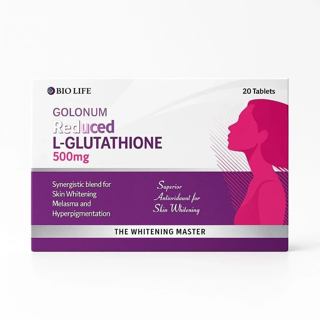 GOLONUM REDUCED L - GLUTATHIONE 500MG – THE WHITENING MASTER (30 Caps) - Derma Essence