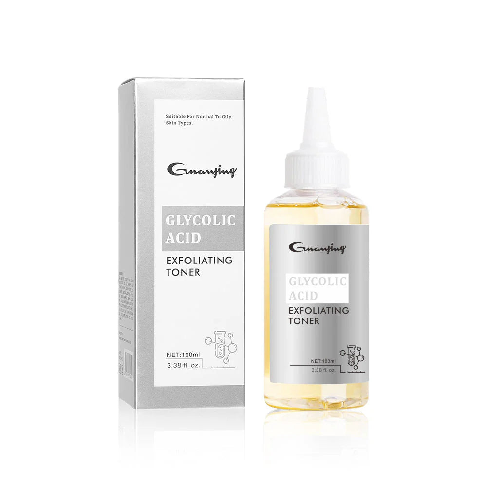 Guanjing Glycolic Acid Exfoliating Toner –  Anti-Aging Natural Cleaner Nourishing Anti-acne Facial Serum - 100ML