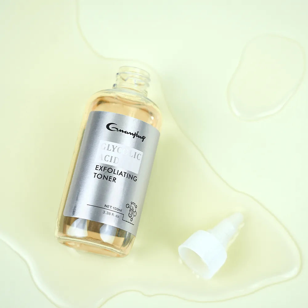 Guanjing Glycolic Acid Exfoliating Toner –  Anti-Aging Natural Cleaner Nourishing Anti-acne Facial Serum - 100ML