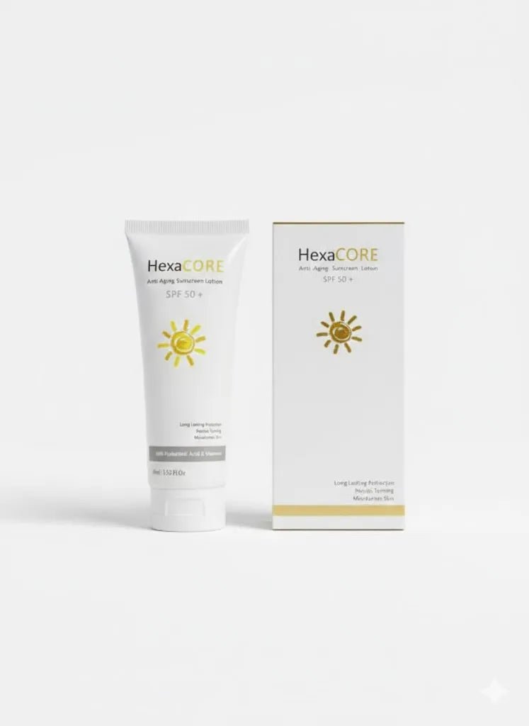 Hexa Core Anti Aging Sunscreen Lotion SPF 50+ - Derma Essence