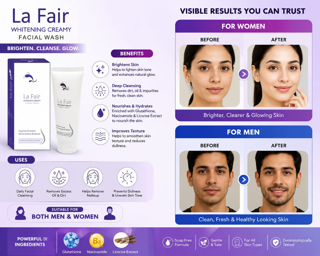 LA Fair Whitening Face Wash - Derma Essence