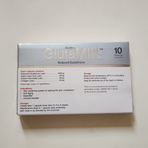 GlutaMin Full Body Whitening Capsules - 30 Days - Image 2