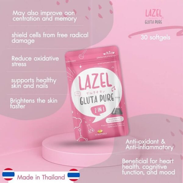 Lazel Gluta Pure 2 in 1 - Made in Thailand - Image 4