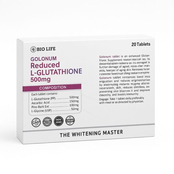 GOLONUM REDUCED L-GLUTATHIONE 500MG - THE WHITENING MASTER - Image 2